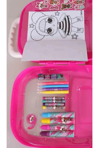 L.O.L. SURPRISE Lisanslı L.o.L Surprıse Çek Çek Çantalı Boyama Seti ve 4 Adet 16 Sayfalık Boyama Kitabımız Hediye.! - 5