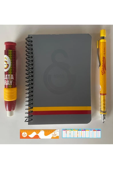 Galatasaray Lisanslı Taraftar Versatil Basmalı Kalem 0.7 mm+Bloknot ve Basmalı Kalem Silgi+Sezgistore Ayraç ürün görseli 1