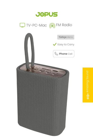 Jopus Stereo Ses Bass Radyolu Çoklu Bağlantılı Kablosuz Bluetooth Hoparlör Libra - 12