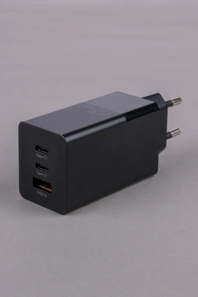 Simex Universal GAN Şarj PD/QC 3.0 65W Şarj Cihazı Çift Type-C ve Tek USB Çıkışlı SPS-06 Boost - 4