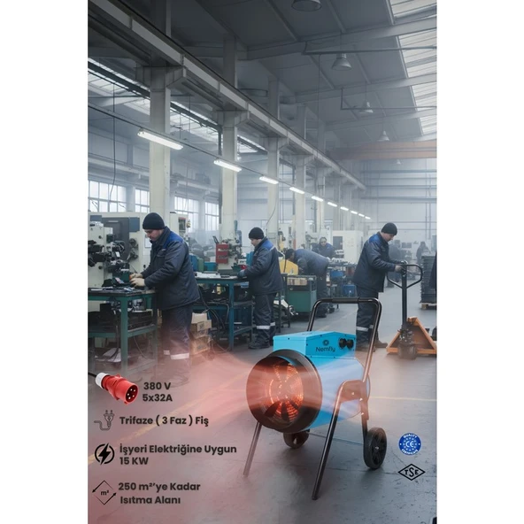 FLY15 Kw Elektrikli Fanlı Endüstriyel Isıtıcı - 2