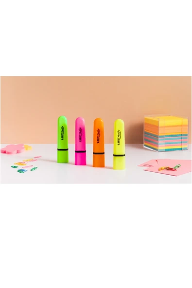 Bic FOSFORLU KALEM MARKING FLAT 4 LÜ BLS. ürün görseli 1