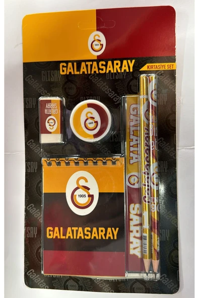 Galatasaray KURŞUN KALEM 5’Lİ KIRTASİYE SET ürün görseli 1