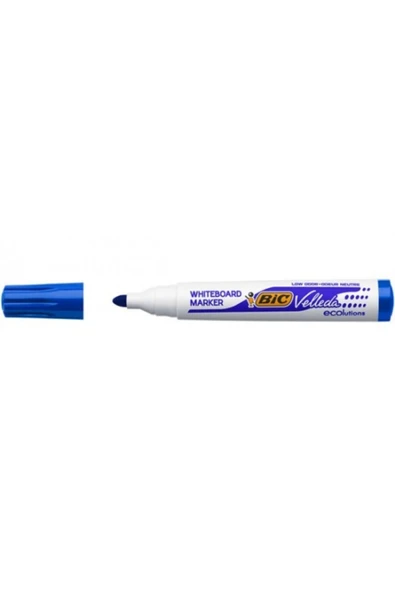 Bic Velleda 1701 Eco Yuvarlak Uç Beyaz Tahta Kalemi Mavi - Resim 2