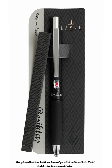 Beşiktaş LİSANSLI HYBRID INK MEKANİK TÜKENMEZ KALEM YEDEK UÇLU ürün görseli 1