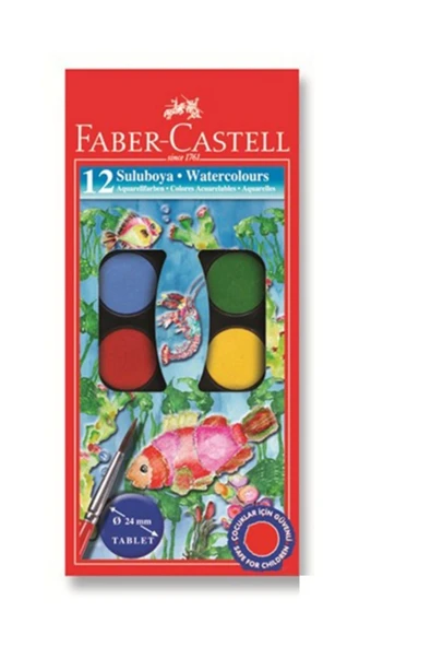 Faber Castell Faber Castel Redline Suluboya 12 Renk Küçük Boy