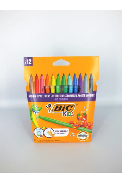 Bic Maya Notebooks Bic Kids 12 Renk Keçeli Boya Kalemi - Kid Couleur Ultra Yıkanabilir ürün görseli 1