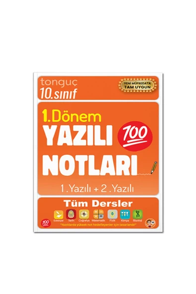 Tonguç Yayınları 10. Sınıf Yazılı Notları 1. Dönem 1 ve 2. Yazılı