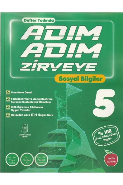 Newton Yayınları 5.Sınıf Adım Adım Zirveye Matematik + Fen Bilimleri + Türkçe + Sosyal Bilgiler Soru Bankası(4 Kitap) - Resim 5