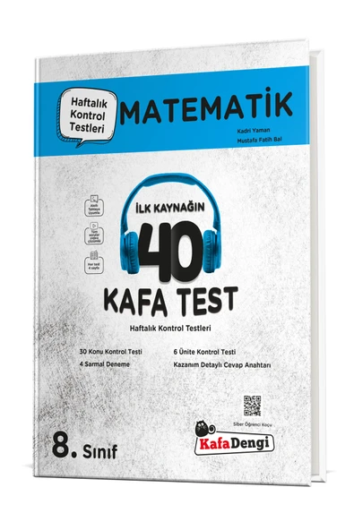Kafa Dengi Yayınları 8. Sınıf Matematik "40" Kafa Test (Haftalık Kontrol Testleri + Sarmal Deneme) ürün görseli 1