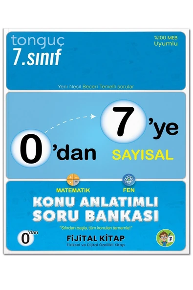 Tonguç Yayınları 0'dan 7'ye Sayısal Konu Anlatımlı Soru Bankası ürün görseli 1