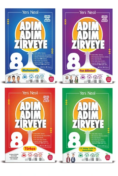Newton Yayınları Newton 8. Sınıf Lgs Matematik Fen Türkçe İnkılap Tarihi Adım Adım Zirveye Soru Bankası 4 Kitap ürün görseli 1