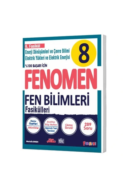 Fenomen Yayıncılık Fenomen 8. Sınıf Fen Bilimleri 6. Fasikül - Enerji Dönüşümleri Ve Çevre Bilimi ürün görseli 1