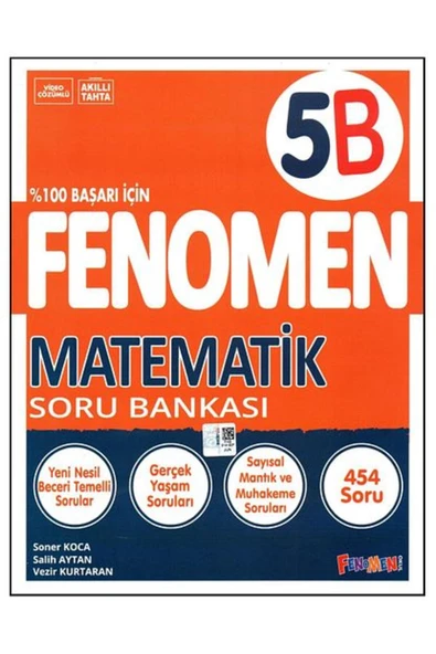 Fenomen Yayıncılık Fenomen 5. Sınıf Matematik Soru Bankası (B) ürün görseli 1