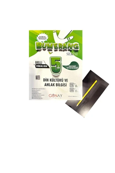 Günay Yayınları GÜNAY YAYINLARI 5.SINIF BUMERANG DİN KÜLTÜRÜ ETKİNLİKLİ DEFTER-YENİ-(MAARİF MODELİNE UYUMLU) ürün görseli 1