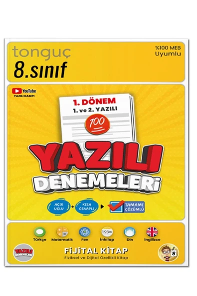 Tonguç Yayınları 8. Sınıf Yazılı Denemeleri 1. Dönem 1 ve 2. Yazılı - ürün görseli 1