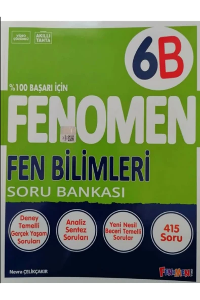Gama Yayınları FENOMEN 6.SINIF FEN BİLİMLERİ B SORU BANKASI ürün görseli 1