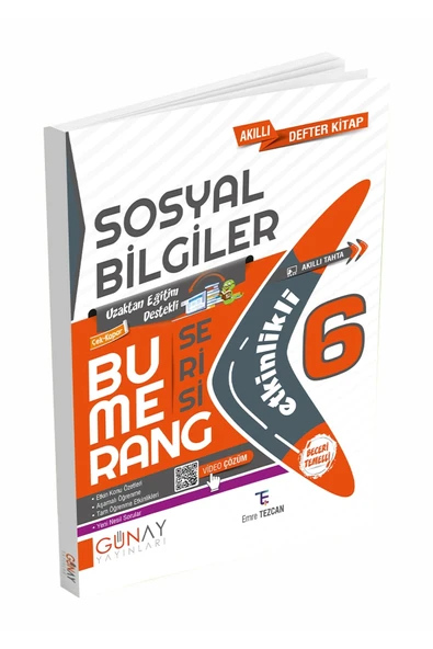 Gün&Ay Yayınları Günay Yayınları 6. Sınıf Bumerang Sosyal Bilgiler Akıllı Defter Kitabı ürün görseli 1