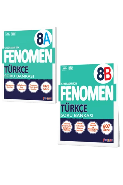 Fenomen Yayıncılık Fenomen 8.Sınıf Türkçe A ve B Soru Bankası 2023-2024 Güncel ürün görseli 1