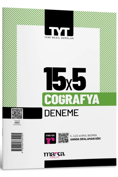 Marka Yayınları 2024 Tyt Coğrafya 15x5 Deneme Tamamı Video Çözümlü ürün görseli 1
