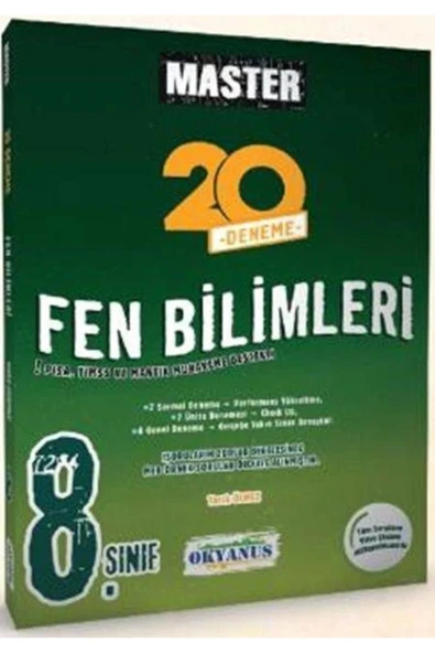 Okyanus Yayınları 8.sınıf Master 20 Fen Bilimleri Denemesi