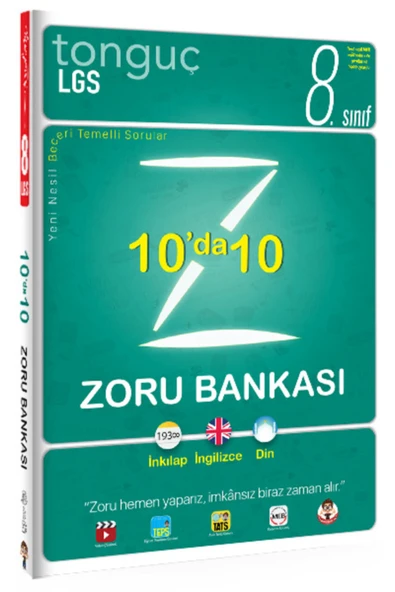 Tonguç Yayınları Tonguç 8. Sınıf LGS 10 da 10 Zoru Soru Bankası İnkılap-Din-İngilizce Tonguç Akademi ürün görseli 1