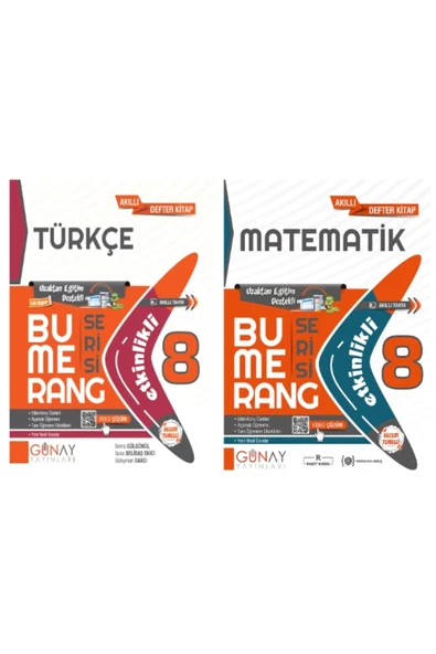 Gün&Ay Yayınları GÜNAY YAYINLARI 8. Sınıf Bumerang Serisi Türkçe - Matematik Konu Anlatımlı ve Etkinlikli Soru Bankas ürün görseli 1