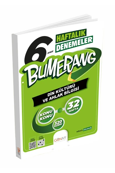 Gün&Ay Yayınları Günay Yayınları 6. Sınıf Bumerang Din Kültürü 32 Haftalık Deneme ürün görseli 1