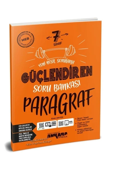 kitabın başkenti ankara yayıncılık Ankara Yayıncılık 7. Sınıf Paragraf Güçlendiren Soru Bankası Yeni ürün görseli 1