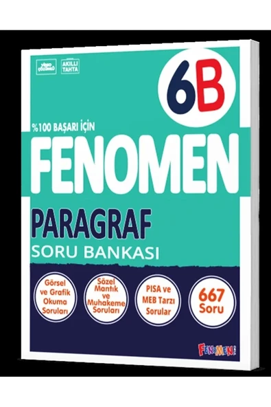 Fenomen Yayıncılık FENOMEN YAYINLARI 6 Paragraf B Soru Bankası ürün görseli 1