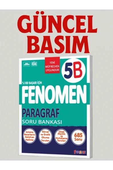 Fenomen Yayıncılık Fenomen Yayınları 5. Sınıf Paragraf B Soru Bankası ürün görseli 1