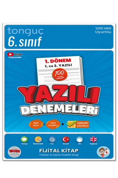 Tonguç Yayınları 6. Sınıf Yazılı Denemeleri 1. Dönem 1 Ve 2. Yazıl ürün görseli 1