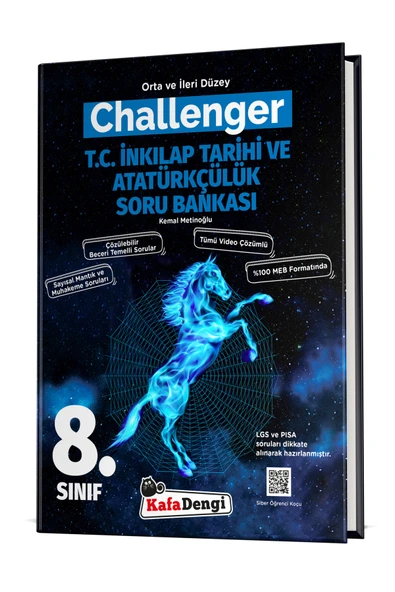 Kafa Dengi Yayınları 8. Sınıf CHALLENGER T.C. İnkılap Tarihi Soru Bankası - Tümü Video Çözümlü (Orta ve İleri Düzey)