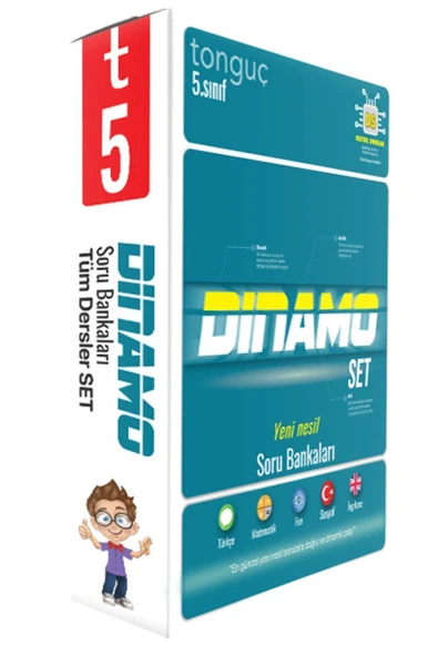 Tonguç Yayınları Tonguç 2022 5. Sınıf Dinamo Tüm Dersler Soru Bankası Seti 5 Kitap ürün görseli 1