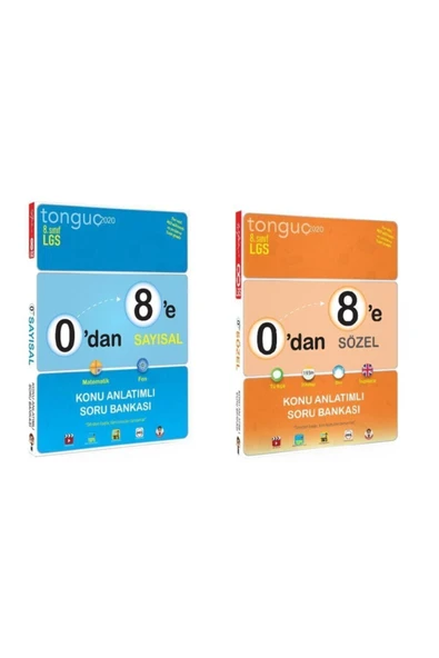Tonguç Yayınları Tonguç 8. Sınıf 0'dan 8'e Sayısal Sözel Konu Anlatımlı Soru Bankası Seti 2 Kitap ürün görseli 1
