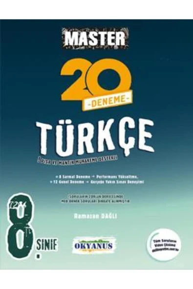 Okyanus Yayınları 8. Sınıf Türkçe Master 20 Denemesi - 2
