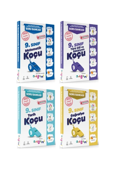 Tammat Yayıncılık Origami 9. Sınıf Matematik - Edebiyat - Tarih - Coğrafya Soru Bankası Set ürün görseli 1