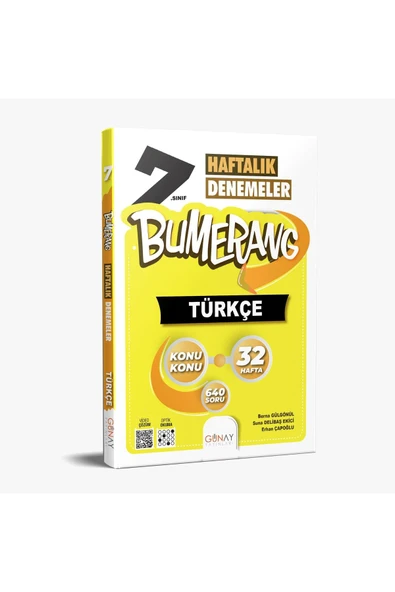 Günay Yayınları 7. Sınıf Zoom Türkçe Soru Bankası Türkçe Bumerang 32 Haftalık Deneme (GÜNCEL MÜFREDAT) - Resim 2