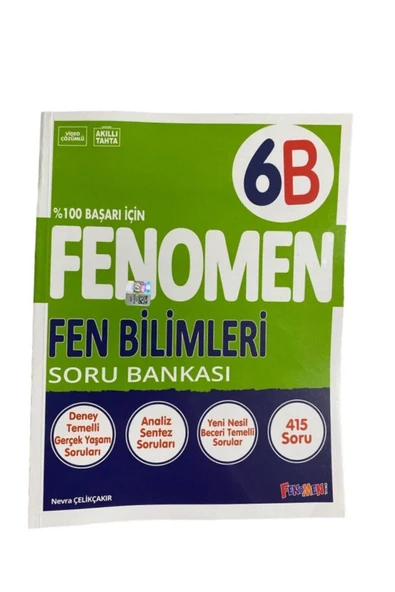 fenomen okul Fenomen 6. Sınıf Fen Bilimleri (B) Soru Bankası ürün görseli 1
