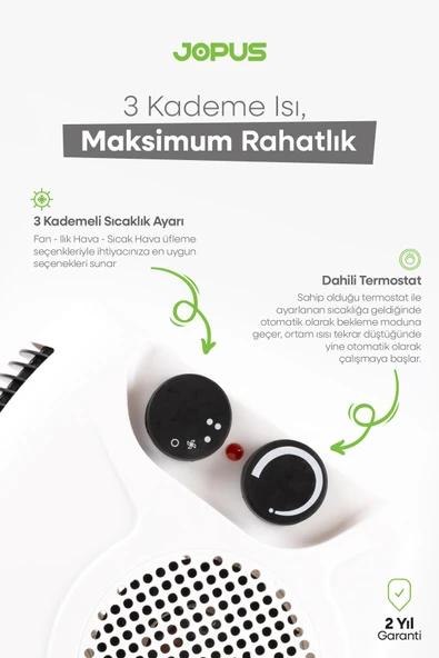 Jopus Fanlı Isıtıcı JO-FI001 - Resim 5
