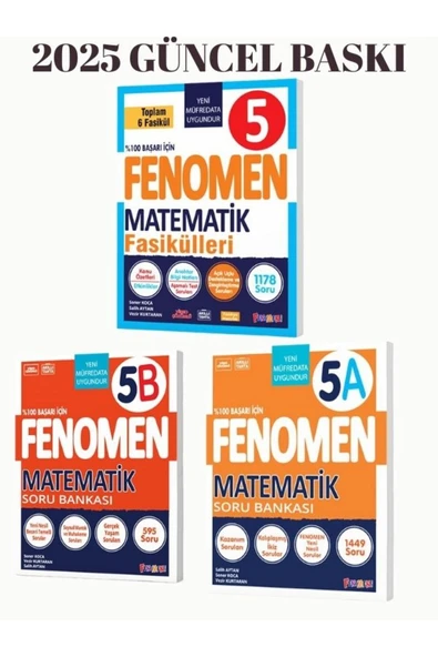 Fenomen Yayıncılık Fenomen yayınları 5.sınıf MATEMATİK SETİ ürün görseli 1