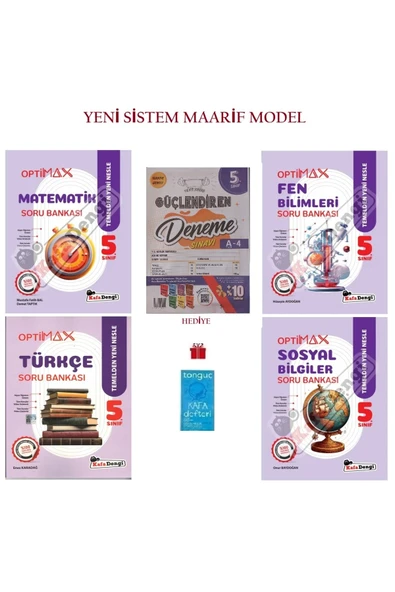 Kafa Dengi Yayınları 5. Sınıf Optimax Matematik Fen Türkçe ve Sosyal Soru Bankası 4'lü Set+Deneme+Kafa Defteri ürün görseli 1