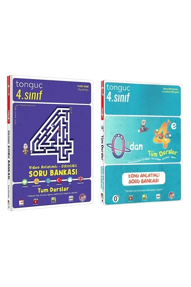 Tonguç Yayınları 4. Sınıf Tüm Dersler Video Konu Anlatımlı Etkinlikli Soru Bankası