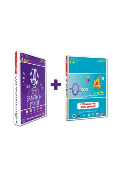 Tonguç Yayınları Tonguç 4. Sınıf Şampiyon Paketi Konu Anlatımlı Soru Bankası Set 4 Kitap 2022 ürün görseli 1