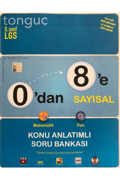 Tonguç Yayınları Tonguç 0'dan 8'e Matematik Fen Konu Anlatımlı Soru Bankası ürün görseli 1