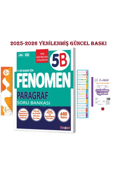 Fenomen Yayıncılık 5. Sınıf 5 Paragraf B Soru Bankası 2025-2026 ve Pat-Pro Matematik Soru Bankası İle Deneme ürün görseli 1