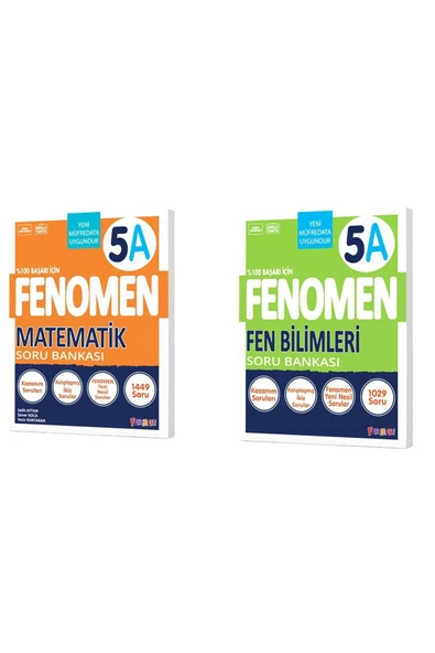 Fenomen Yayıncılık Fenomen 5. Sınıf Matematik (A) Ve Fen Bilimleri (A) Soru Bankası ürün görseli 1
