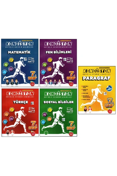 Newton Yayınları Newton 7. Sınıf Matematik + Fen + Türkçe + Sosyal + Paragraf Kondisyon Denemeleri 5 Kitap