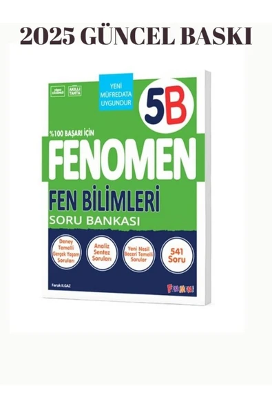 Fenomen Yayıncılık FENOMEN YAYINLARI 5.SINIF FEN BİLİMLERİ SORU BANKASI ürün görseli 1