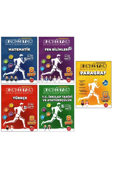 Newton Yayınları Newton 8. Sınıf LGS Matematik + Fen + Türkçe + İnkılap + Paragraf Kondisyon Denemeleri 5 Kitap ürün görseli 1